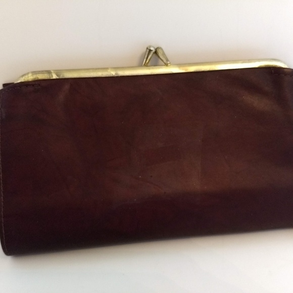 VINTAGE BROWN/BURGUNDY TOP GRAIN COWHIDE WALLET - Picture 2 of 7